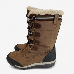 Bearpaw Waterproof Leather Winter Boots Sheepskin Wool Lined Womens 6 M